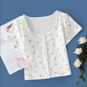 FLORAL CROP TOP